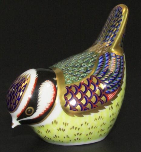 A Royal Crown Derby Goldcrest paperweight