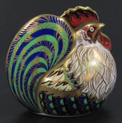 A Royal Crown Derby Farmyard Cockerel paperweight - 2