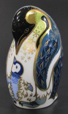 A Royal Crown Derby penguin paperweight