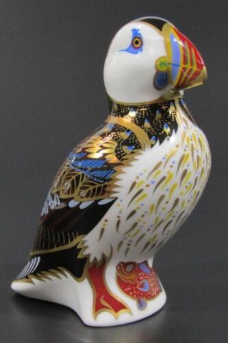 A Royal Crown Derby puffin paperweight