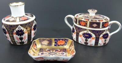 A Royal Crown Derby Imari pattern squat vase