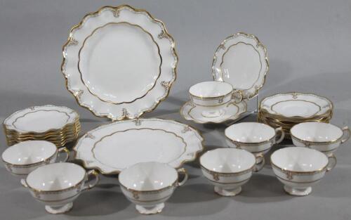 A Royal Crown Derby Lombardy pattern part tea service