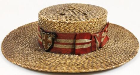 An early 20thC straw boater