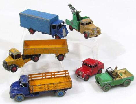 Various Dinky toy vehicles