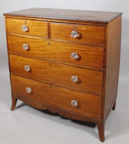 A 19thC mahogany chest