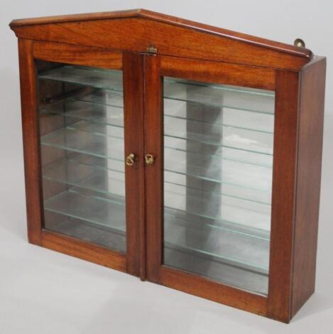 A late 19thC mahogany display cabinet