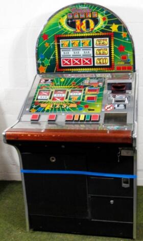 An Electrocoin Classic Magic Ten fruit machine