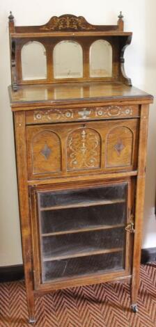 A 19thC rosewood music cabinet