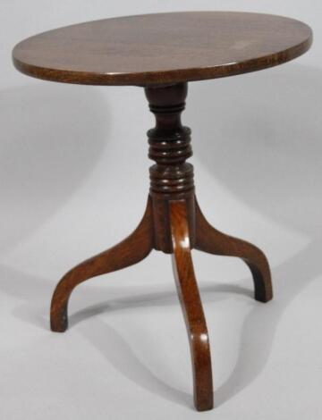 A principally 19thC snap top occasional table