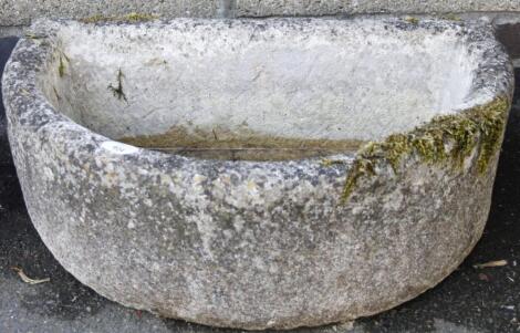 A 20thC D-end drinking trough