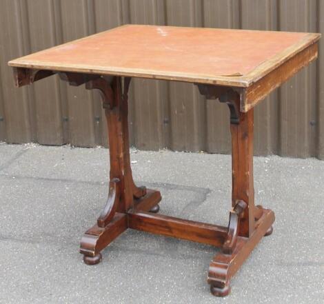 An oak boardroom table