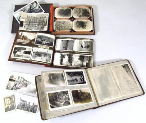 Three various albums of 1940's world photograph soldier cards