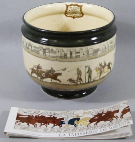 A Royal Doulton The Battle Of Hastings Bayeux Tapestry jardiniere