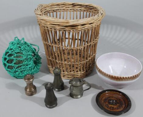 A wicker basket