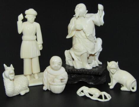 Various early 20thC ivory