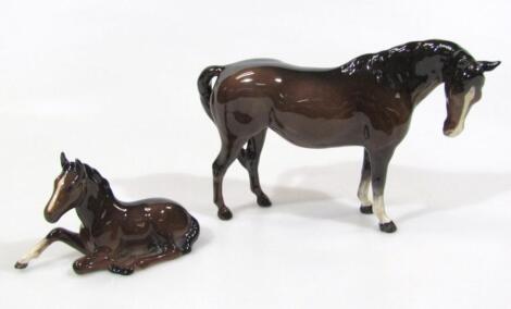 A Beswick standing horse