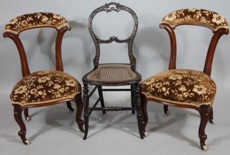 Three miscellaneous chairs