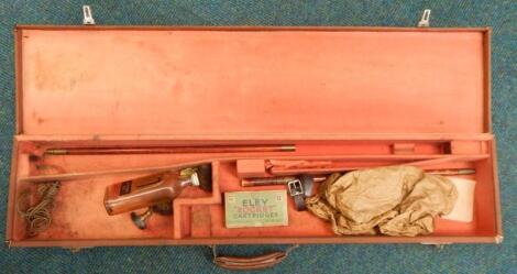 A canvas and leather shotgun case