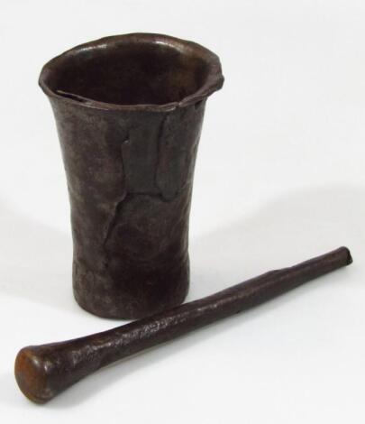 An early bronze pestle and mortar