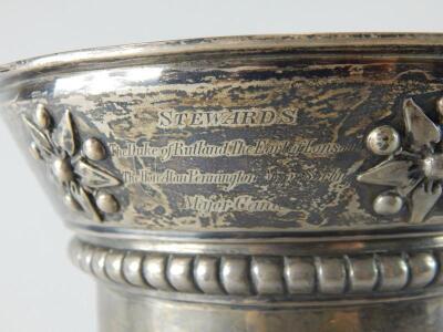 A Victorian silver horse racing trophy - 2