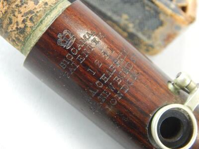 A late 19thC crocus wood Siccama patent flute - 3