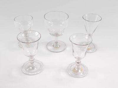 A group of Georgian syllabub or jelly glasses - 2