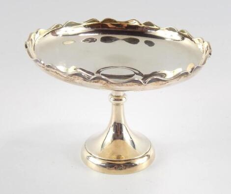 A George V silver pedestal sweetmeat dish