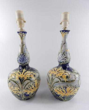 A pair of Moorcroft Florian pottery vases