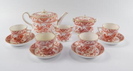 A Royal Crown Derby porcelain part tea service