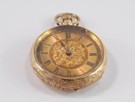 A Victorian lady's keyless wind pocket watch
