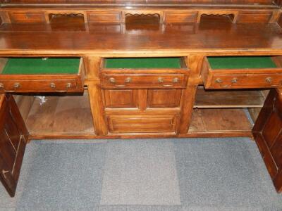 A George III oak dresser - 3