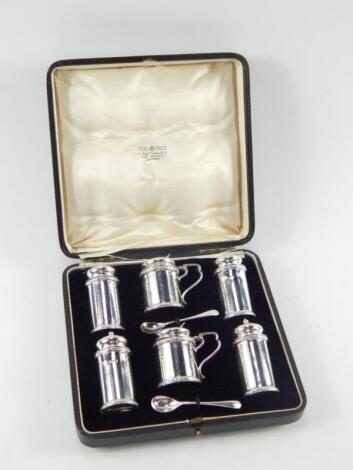 A George V silver condiment set