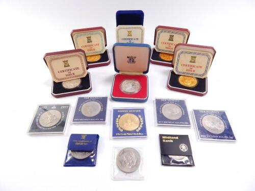 Three silver gilt and one silver commemorative coins related to Concorde