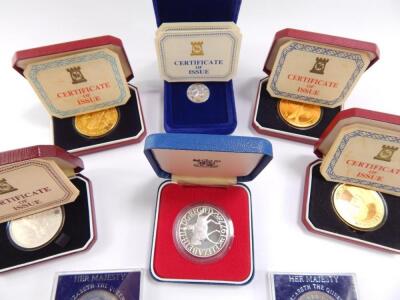 Three silver gilt and one silver commemorative coins related to Concorde - 2