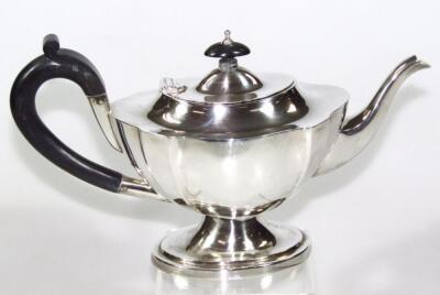 A George V silver three piece tea service - 2