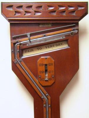 A Victorian mahogany patented angle barometer - 2