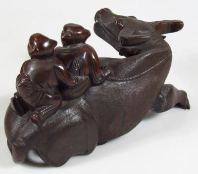 A graduated pair of Chinese water buffalo figures - 9