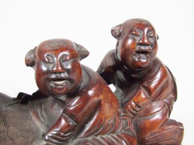 A graduated pair of Chinese water buffalo figures - 11