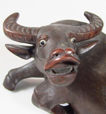 A graduated pair of Chinese water buffalo figures - 12