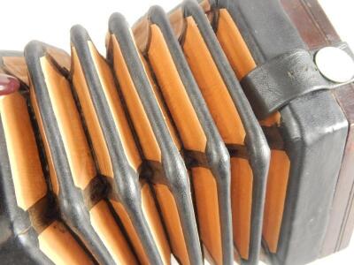 A 19thC rosewood concertina or squeeze box - 3