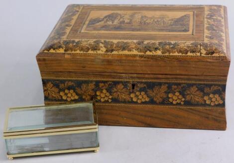 A 19thC rosewood workbox