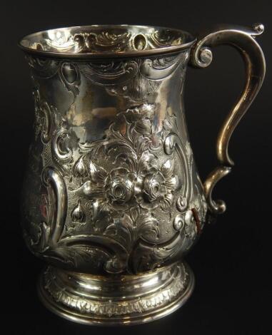 A Victorian silver tankard