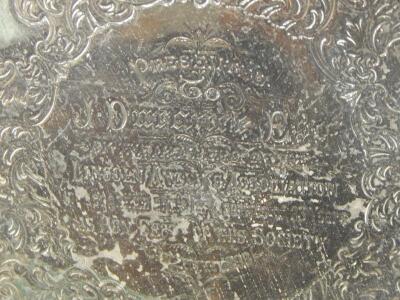 A late Victorian silver salver - 2