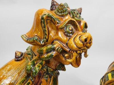 A pair of large oriental style temple dragons - 2