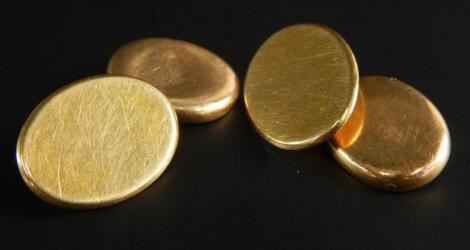 A pair of 18ct gold cufflinks