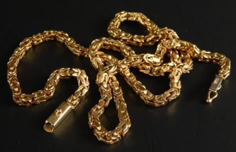 A 9ct gold articulated necklace