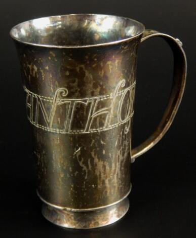 A George V silver christening mug