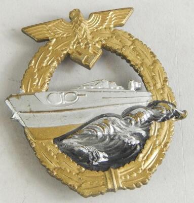 A Third Reich Nazi E-boat war badge