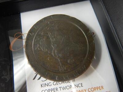 A 1797 George III copper two pence - 2