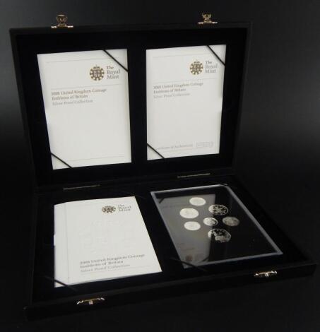 A Royal Mint 2008 United Kingdom coinage silver proof collection